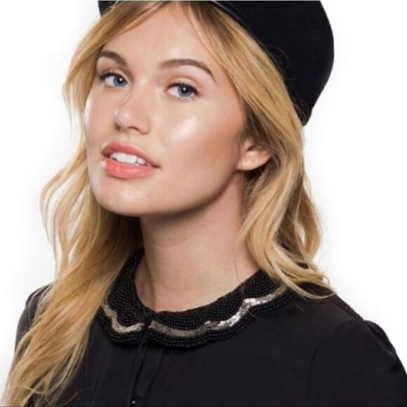 Betty and Veronica x Christian Francis Roth, Black Beaded Collar Dress | 6 - Picture 11 of 11